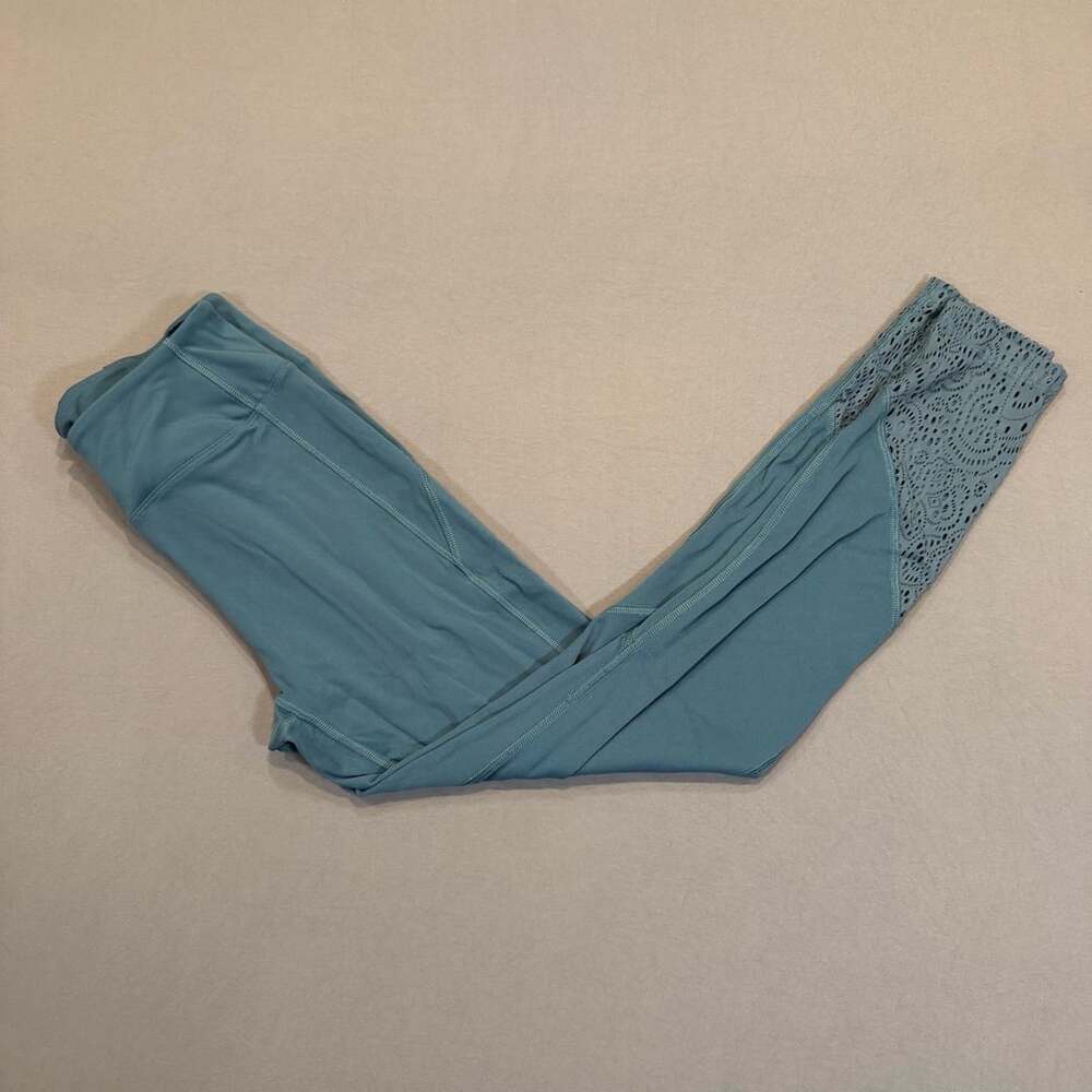 Victoria's Secret PINK Leggings Blue Lace Hem